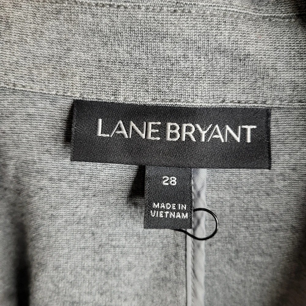 Lane Bryant Grey soft women's jacket blazer size 28 office career - Picture 9 of 9